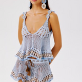 My Beachy Side - Tula Crocheted Top - Baby Blue