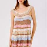 My Beachy Side - Cleo Crocheted Dress - Cotton Candy