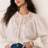 LoveShackFancy - Carine Top - Ivory