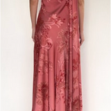 Hemant & Nandita - ONE SHOULDER SASH DRESS - Coral