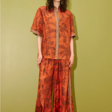 Alémais - MONKEY DANCE SILK SHIRT - Rust