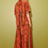 Alémais - MONKEY DANCE SILK SHIRT - Rust