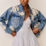 LoveShackFancy - AMANA JACKET - Faded Blue