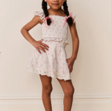 LoveShackFancy - MINI SOLENA SKIRT - SUNWASHED IVORY