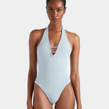 Hunza G - Adriana Beaded Swim - Ice Blue