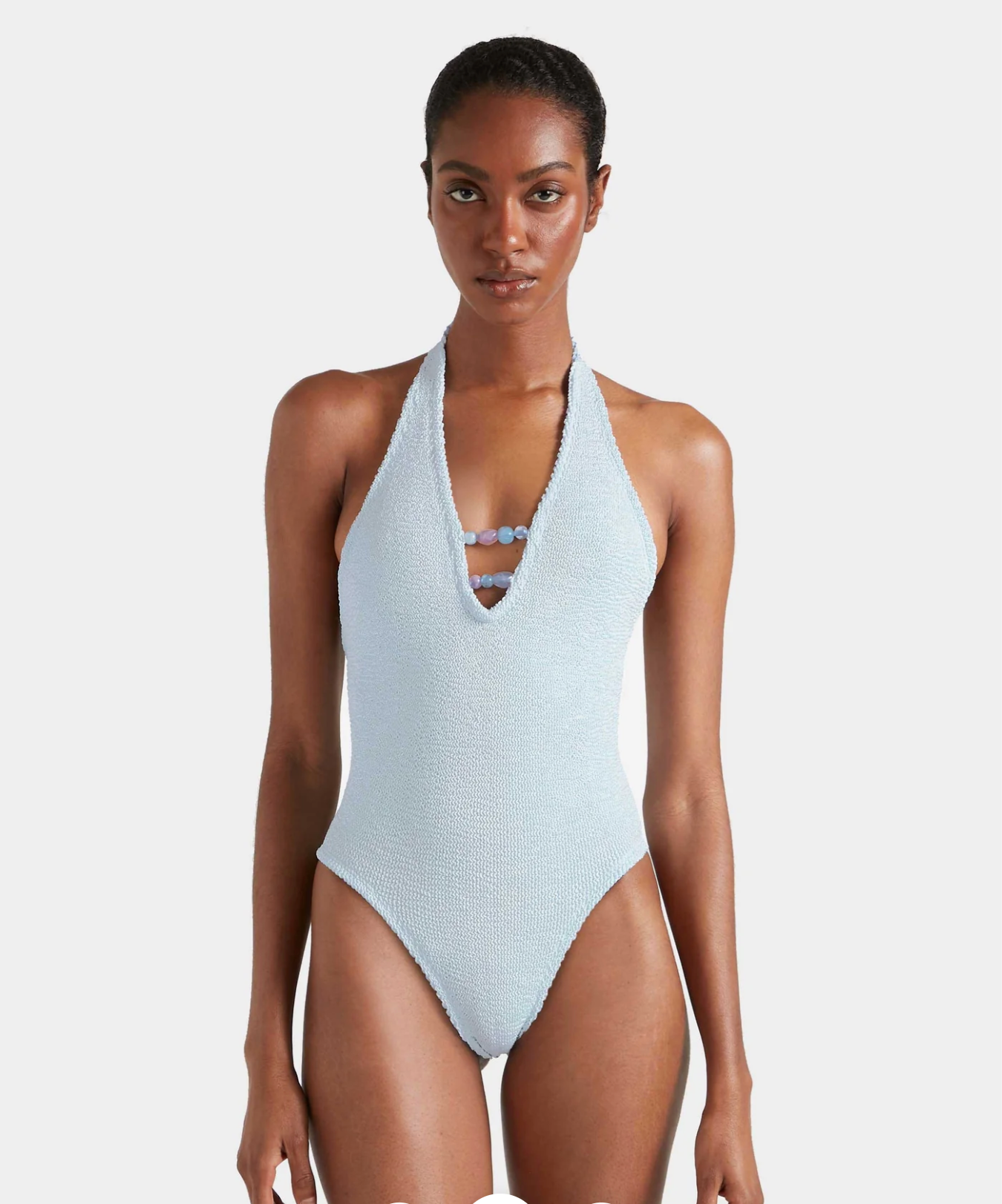 【新品】gypsohilaジプソフィア　Stunningly Swimwear Hunza G - Adriana Beaded Swim - Ice Blue – Sunni Spencer, Après Sea