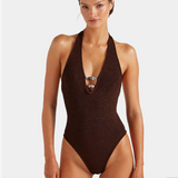 Hunza G - Adriana Swim - Metallic Chocolate