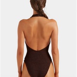 Hunza G - Adriana Swim - Metallic Chocolate