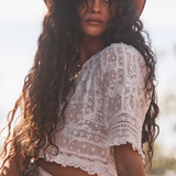 LoveShackFancy - NERISSA TOP - WHITE