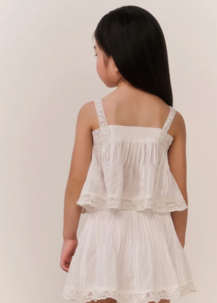 LoveShackFancy - MINI SOLENA SKIRT - White