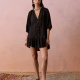 BOTEH - Frill La Ponche Dress - Black