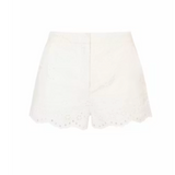 White cut out detail shorts