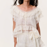 LoveShackFancy - Emanuela Shorts - Ivory
