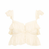 LoveShackFancy - Linata Top - Ivory
