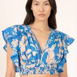 Poupette St Barth - PEARL TOP - BLUE PALM BEACH