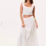 LoveShackFancy - BRINA SKIRT - Optic White