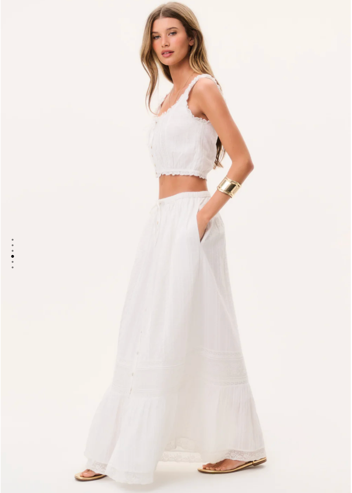 LoveShackFancy - BRINA SKIRT - Optic White