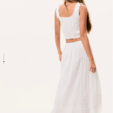 LoveShackFancy - BRINA SKIRT - Optic White
