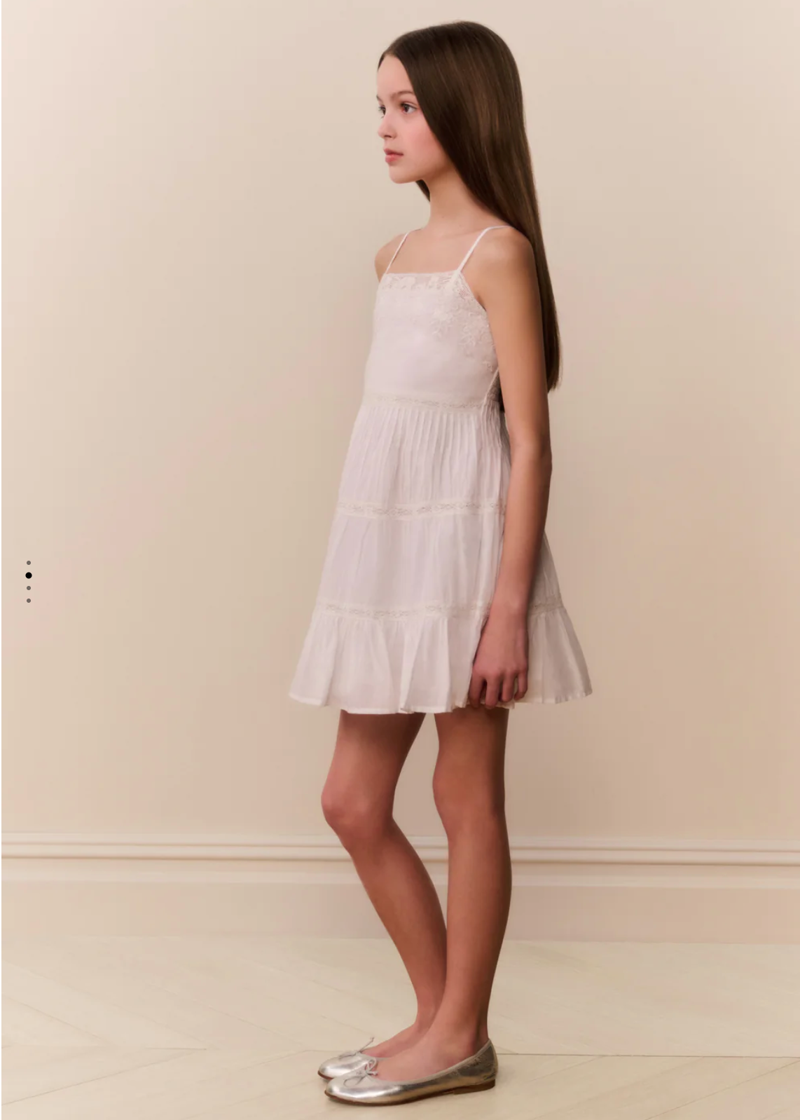 LoveShackFancy - ZURI TWEEN DRESS - WHITE