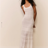 LoveShackFancy - SOLENNE DRESS - LIGHT CHAI