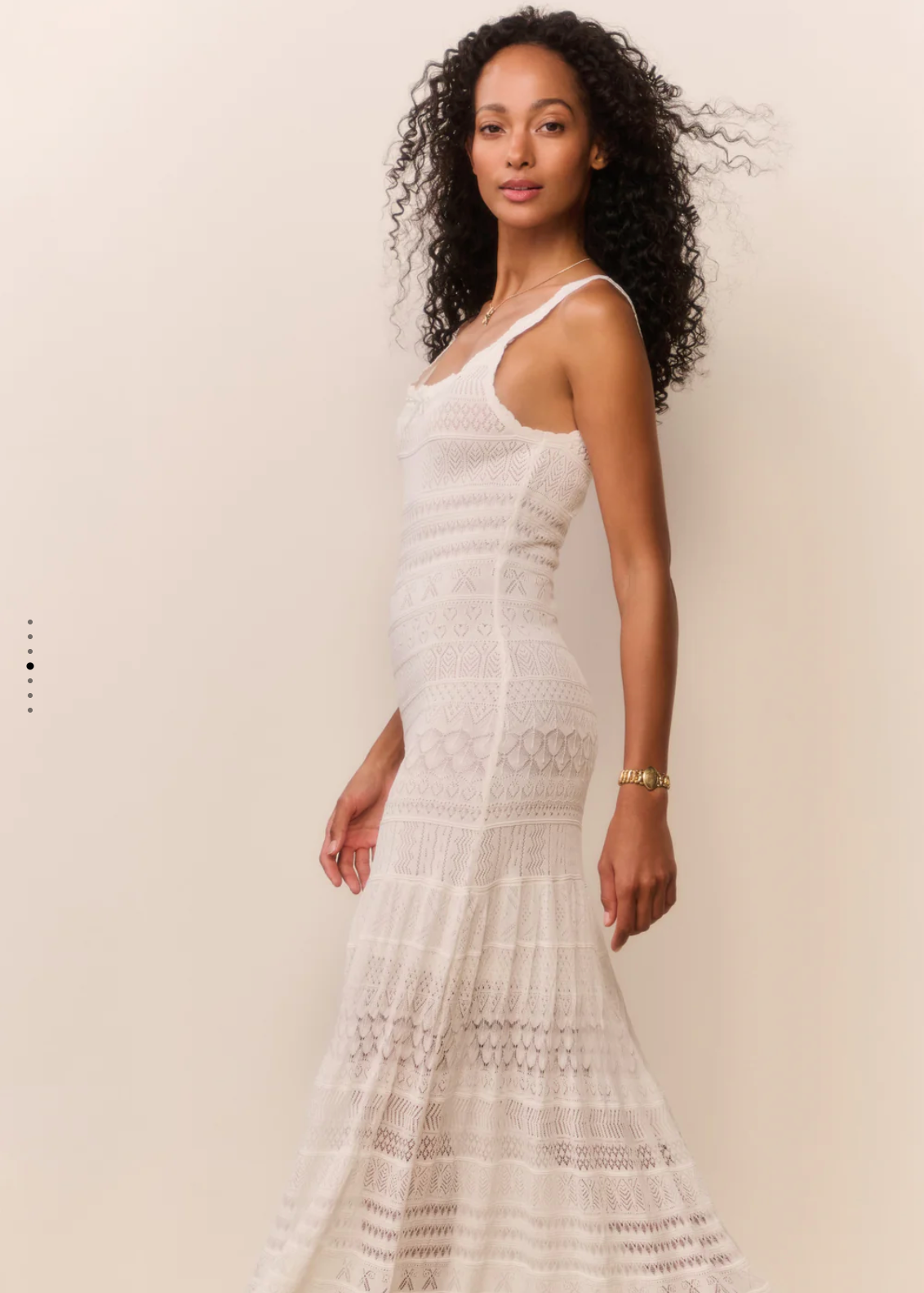 LoveShackFancy - SOLENNE DRESS - LIGHT CHAI