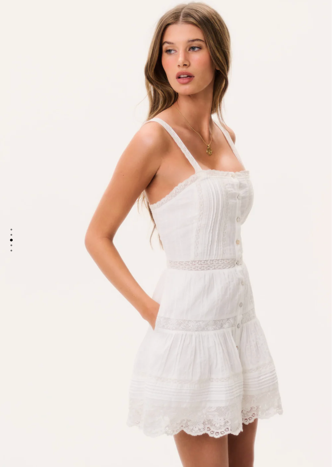 LoveShackFancy - CHARLIZE DRESS - OPTIC WHITE