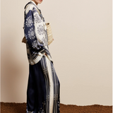 Alémais - Banderra Scarf Silk Shirt - Ink