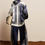 Alémais - Banderra Scarf Silk Shirt - Ink