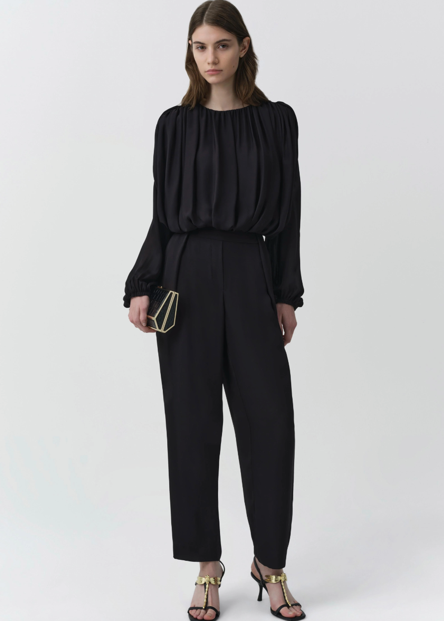 SIMKHAI - Frida Silk Georgette Top - Black
