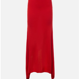 MONSE - Ribbed Knit Skirt - Amaranth