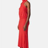 MONSE - Ribbed Knit Skirt - Amaranth