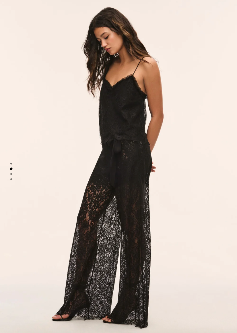 LoveShackFancy - FERNI TOP - Black