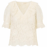 LoveShackFancy - KAYLIN TOP - ALABASTER GLOW