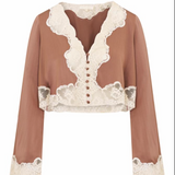 LoveShackFancy - ELARINE TOP - Mocha