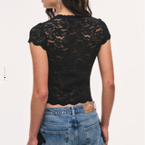LoveShackFancy - LUCAS TEE - Black