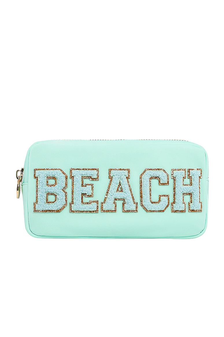 Stoney Clover Lane - "BEACH" Small Pouch - Cotton Candy