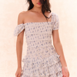 LoveShackFancy - Fellows Floral Dress - Ashen Blue