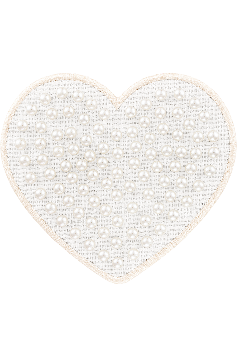 Stoney Clover Lane - Jumbo White Pearl Heart Patch