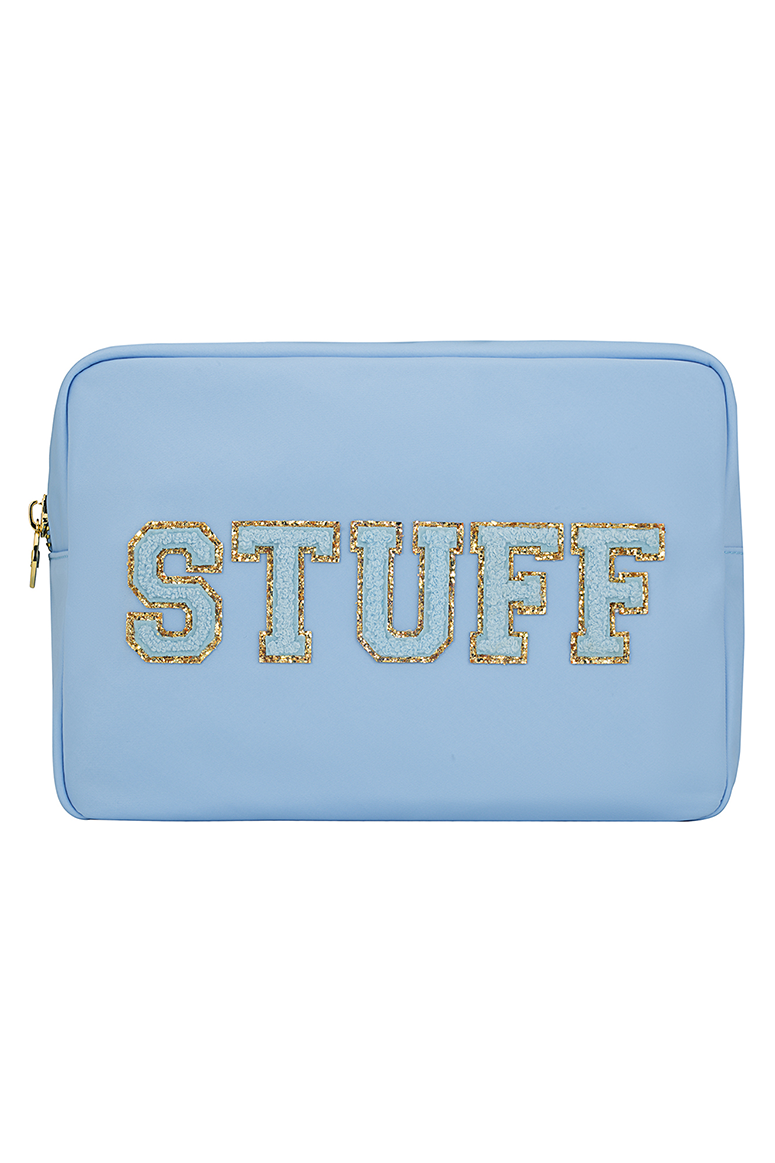 Stoney Clover Lane - "STUFF" Large Pouch - Periwinkle