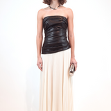 SIMKHAI - Arie Strapless Bustier Midi Dress - Black Multi