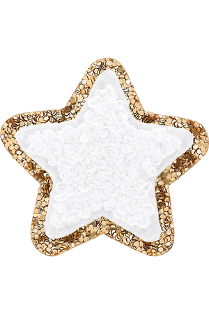 Stoney Clover Lane - Mini Glitter Varsity Star Patch - Blanc