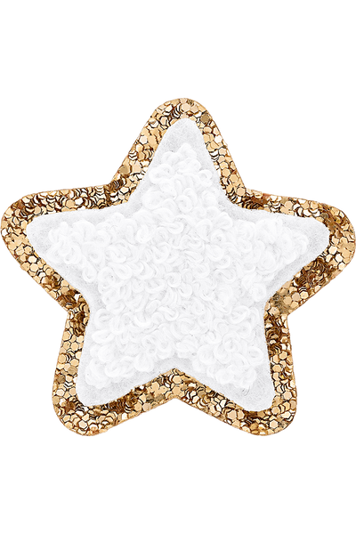 Stoney Clover Lane-Glitter Varsity Star Patch Blanc