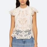 Sea New York - Gianna Flutter Top - Bone