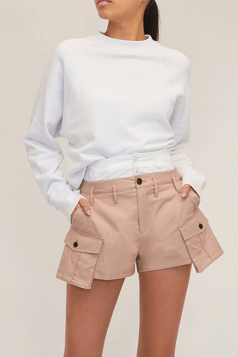 Cropped french terry sweatshirt 2025