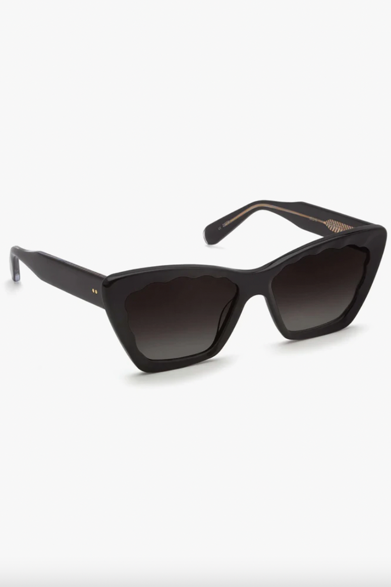 KREWE - BRIGITTE Sunglasses - Black + Black Crystal