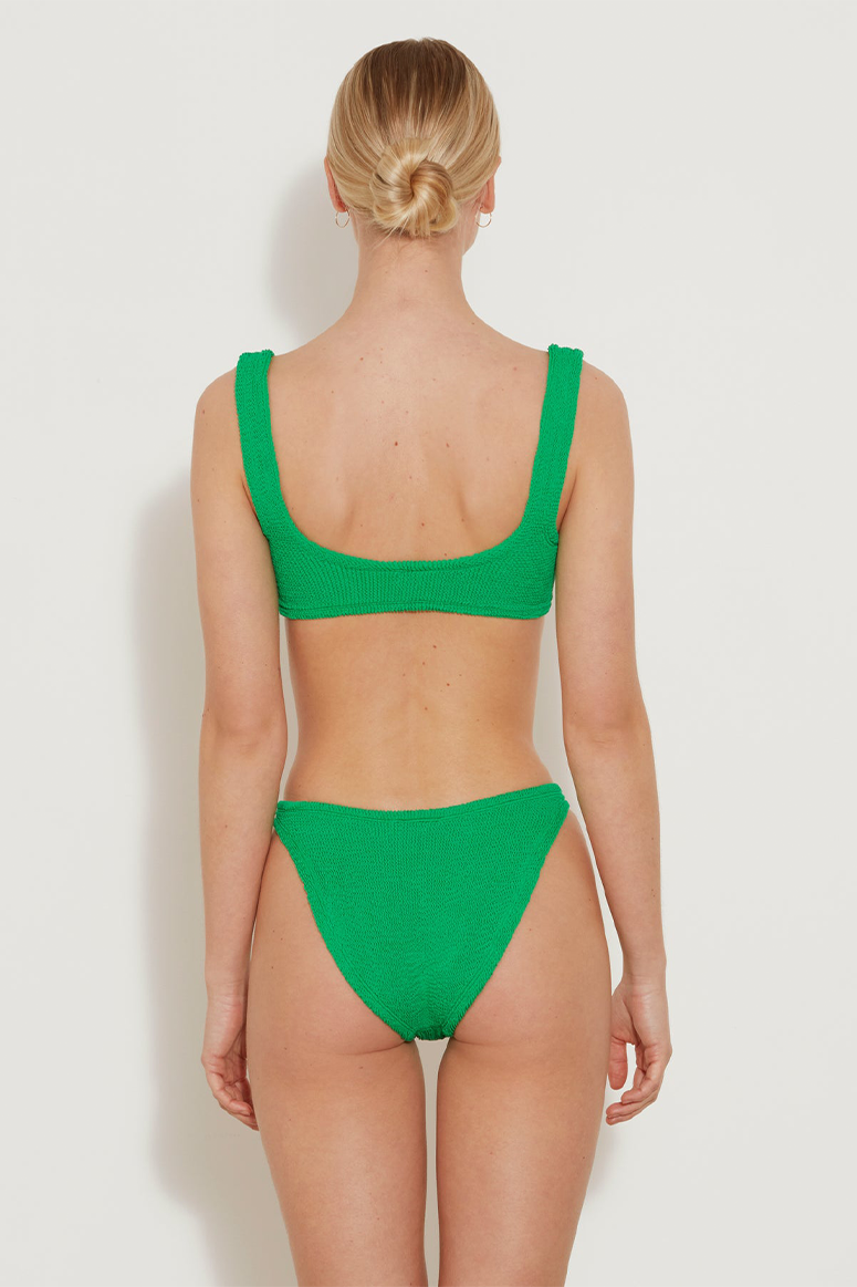 Green Ribbed V-Cut Bikini Bottom – Xandra Swimwear