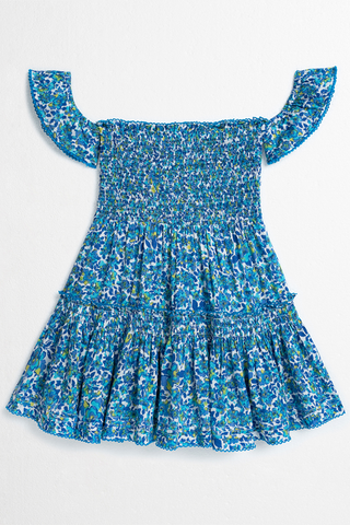 Poupette St. Barth - Kids Sasha Mini Dress - Blue Cerise