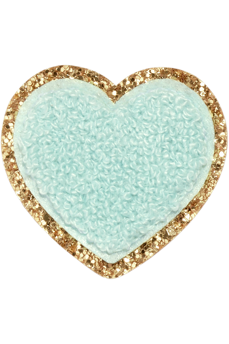 Stoney Clover Lane - Glitter Varsity Heart Patch - Cotton Candy