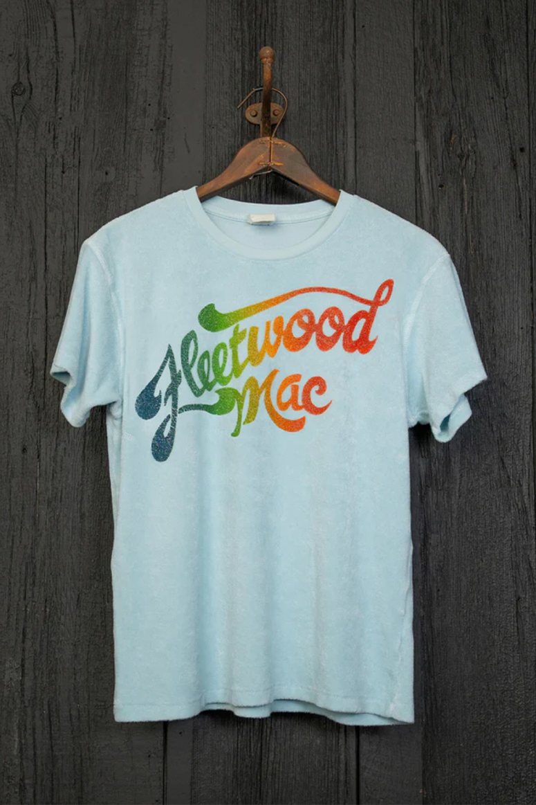 Madeworn - Fleetwood Mac Terrycloth Crop Tee - Blue Haze