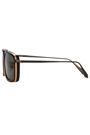 LINDA FARROW - Cassia Rectangular Sunglasses - Nickel